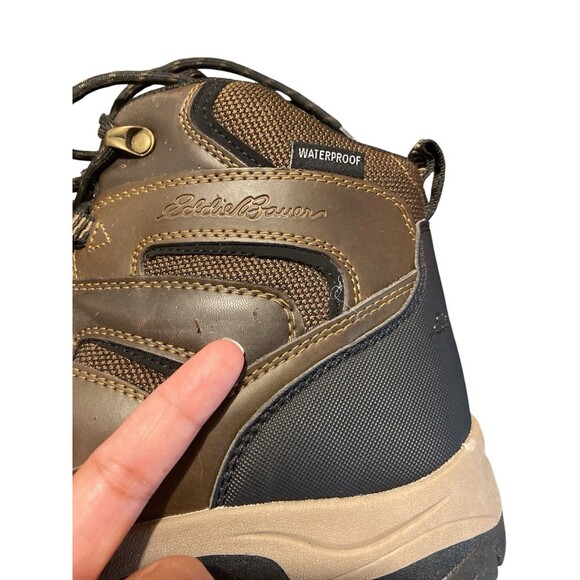 Eddie Bauer Mens Fairmont Brown Boots Leather‎ Lace Size 9 - Picture 9 of 11